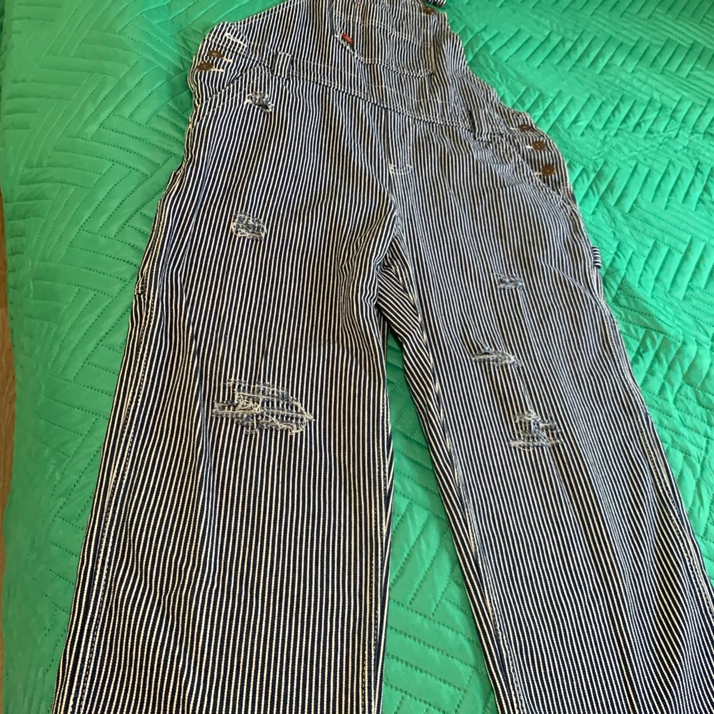 Striped Blue Overalls - Picture 6 of 6